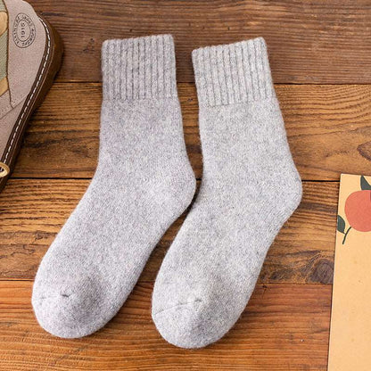 Merino Wool Mid Calf Socks Women - 2 Pairs