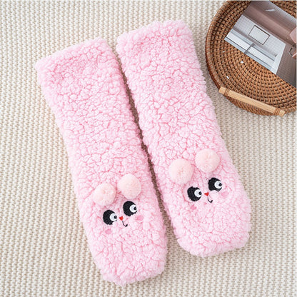 Non-Slip Panda Plush Winter Slipper Socks