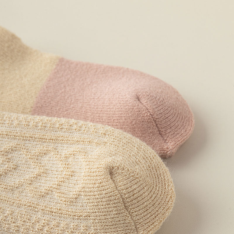 Cozy Elegance Vintage Cotton Socks - 2 Pairs