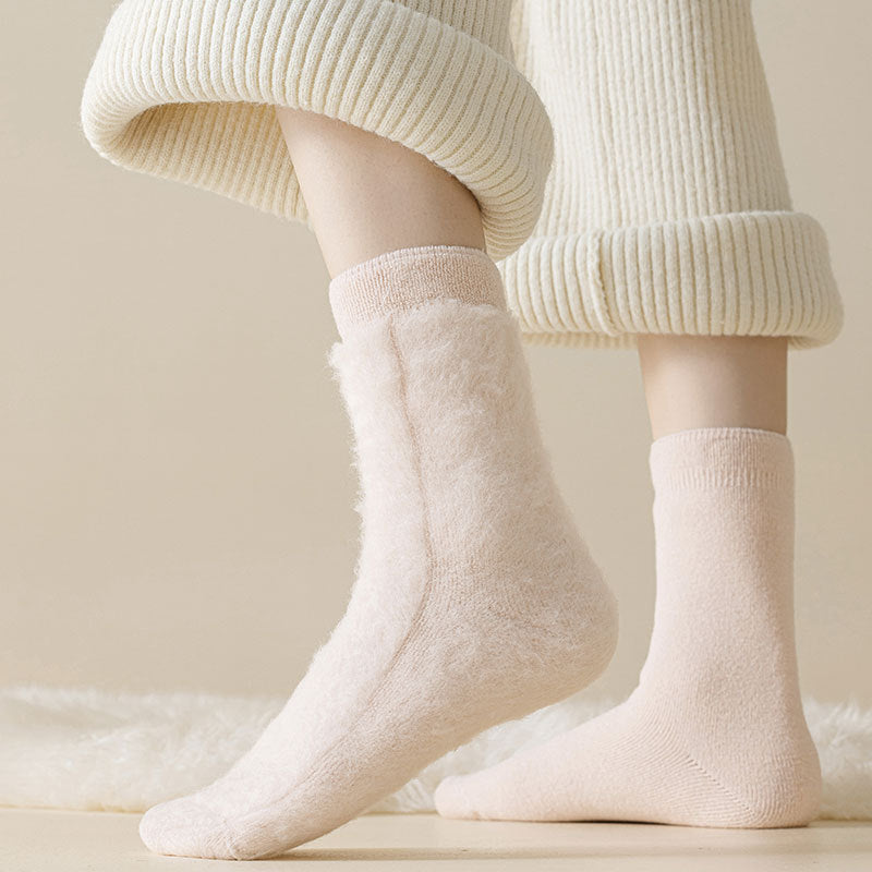 Cozy Relaxed Cuff Wool Socks - 3 Pairs