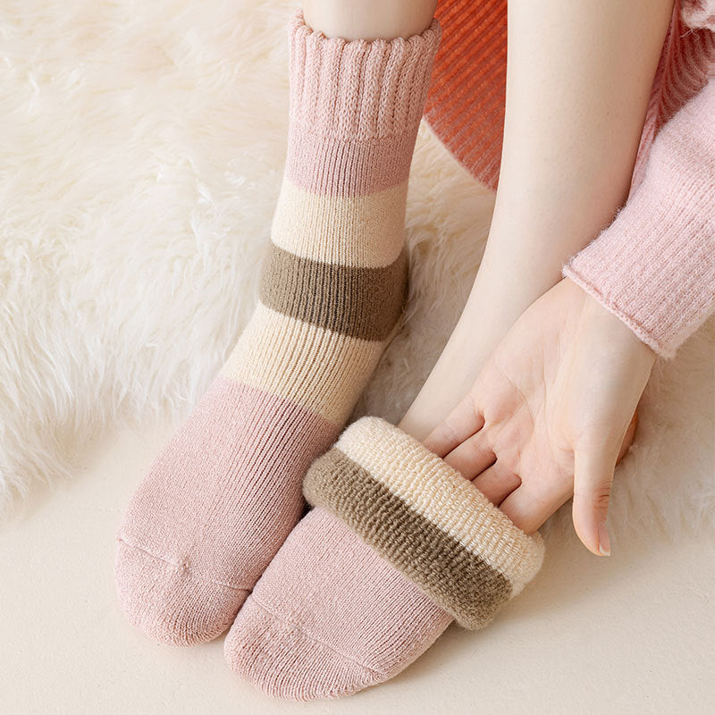 Cozy Elegance Vintage Cotton Socks - 2 Pairs