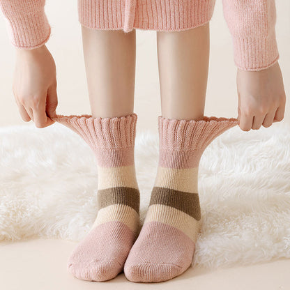 Cozy Elegance Vintage Cotton Socks - 2 Pairs