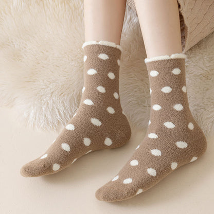 Polka Dot Comfort Home Socks - 3 Pairs