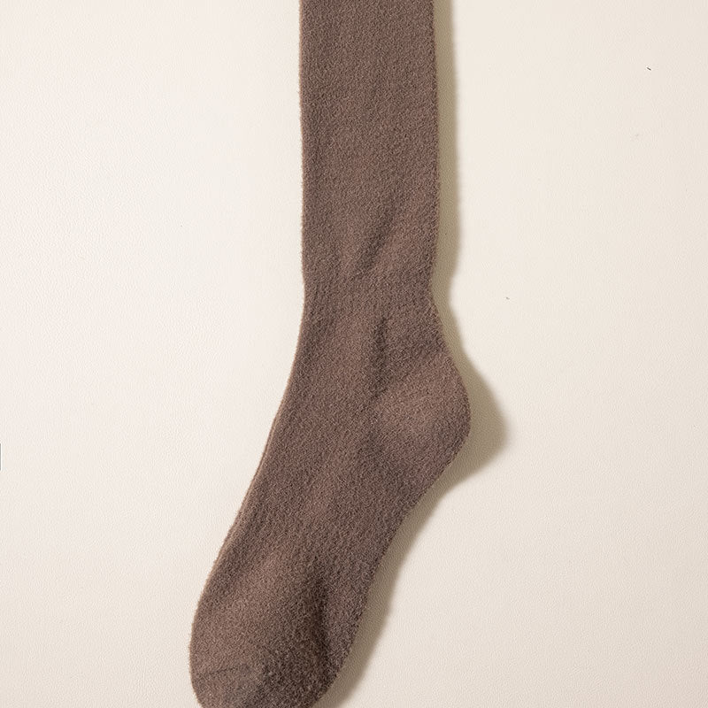 Cozy Luxe Fleece-Lined Home Socks - 2 Pairs