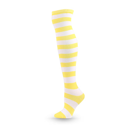 Over The Knee Long Stockings Cosplay Socks Stripe Women - 3 Pairs