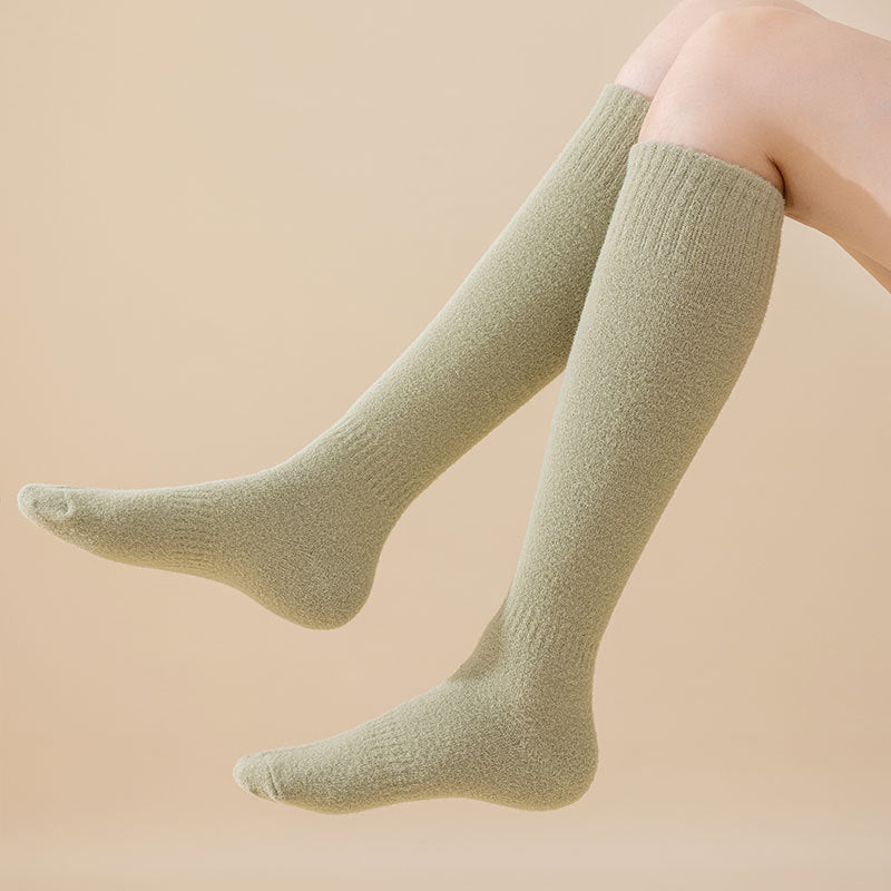 Cozy Luxe Fleece-Lined Home Socks - 2 Pairs
