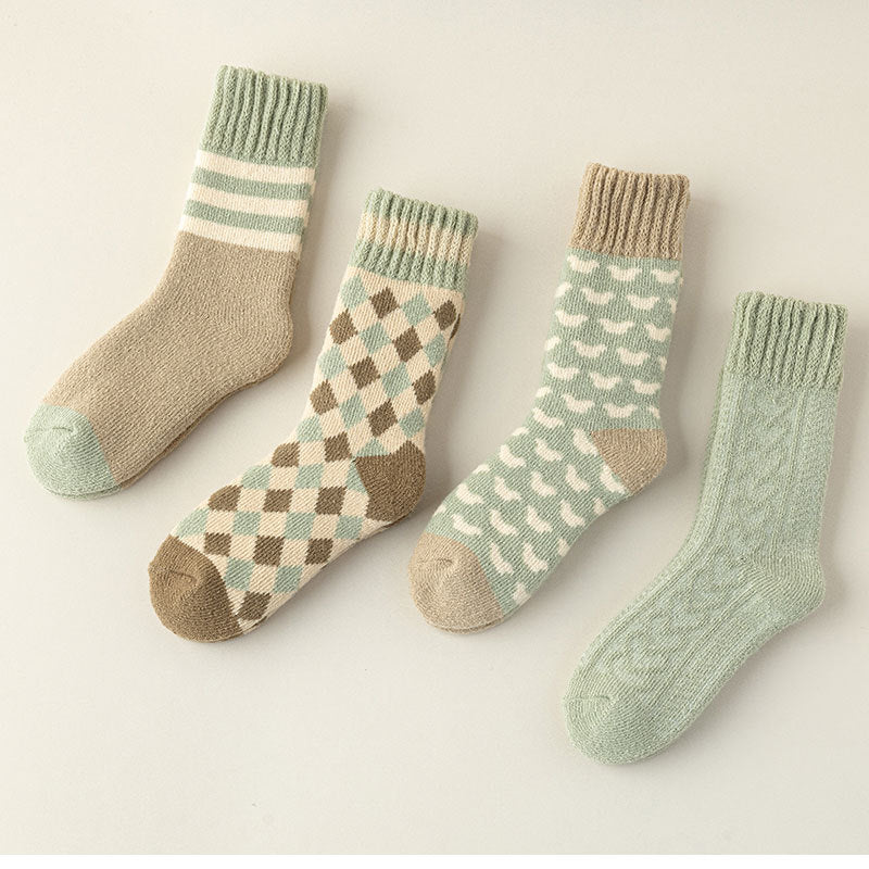 CozyCharm Winter Cotton Socks - 2 Pairs