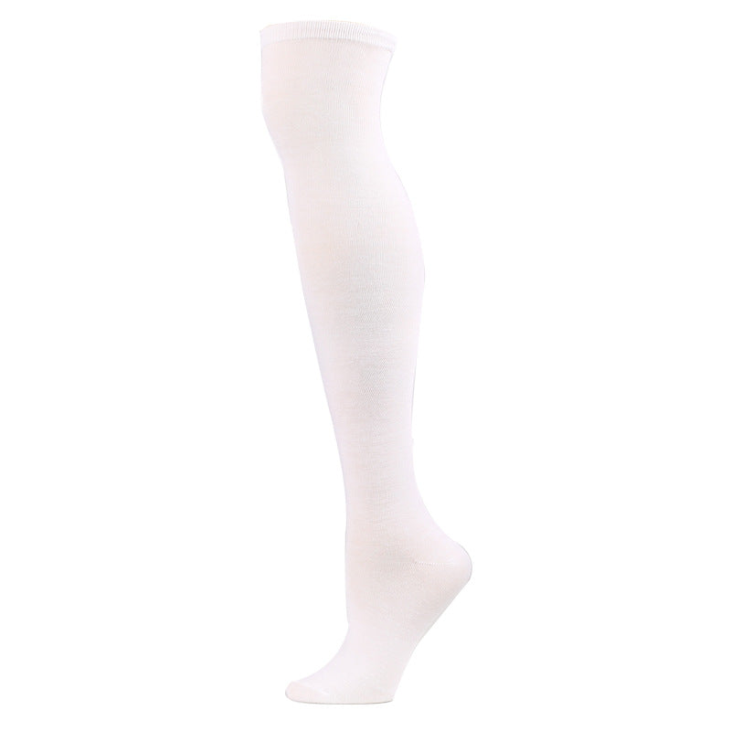 Over The Knee Long Stockings Cosplay Socks Plain Women - 3 Pairs
