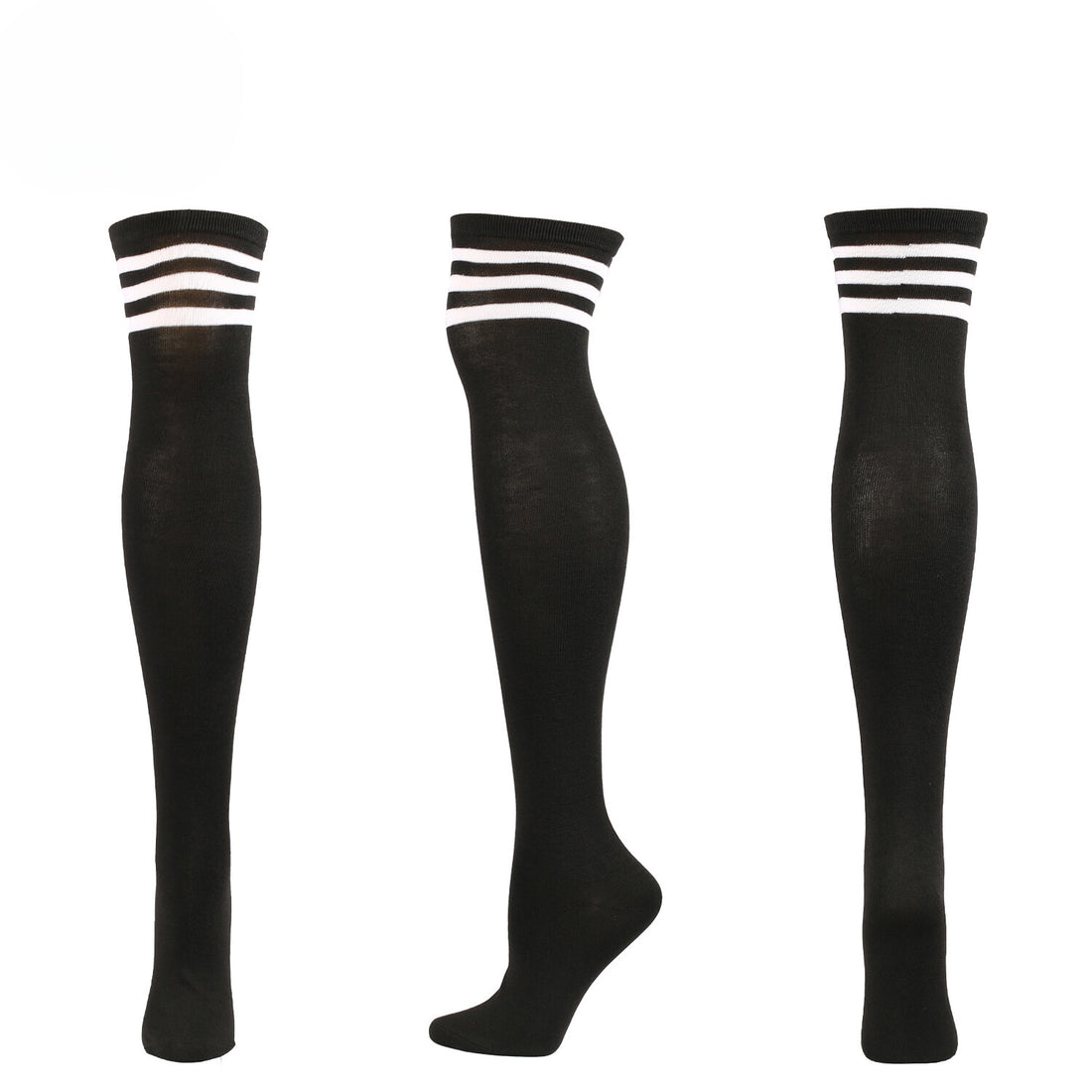 Over The Knee Long Stockings Cosplay Socks Stripe Women - 3 Pairs