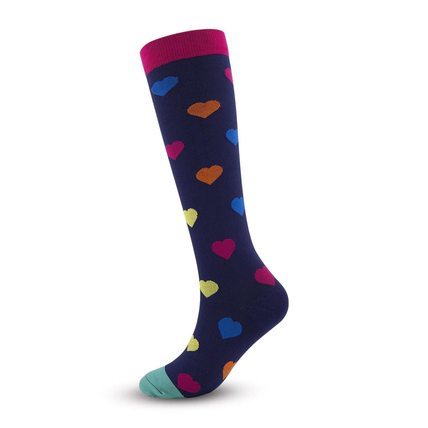 Heart Knee-High Socks - 3 Pairs
