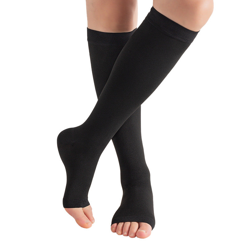 Medical Compression Socks- S-7XL Extra Wide Calf Open Toe