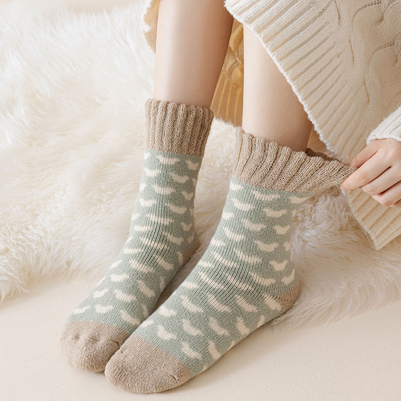CozyCharm Winter Cotton Socks - 2 Pairs