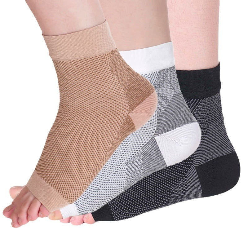 Ankle Compression Sleeves Socks Open Toe - 3 Pairs