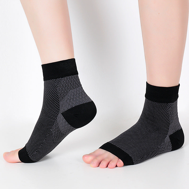 Ankle Compression Sleeves Socks Open Toe - 3 Pairs