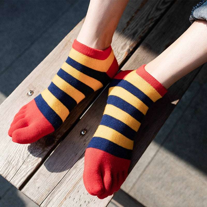 Strip Toe Socks Men - 3 Pairs