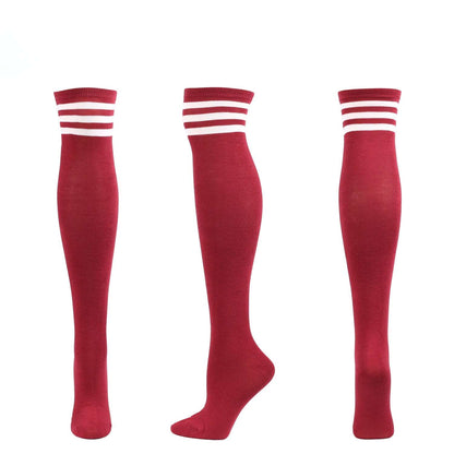 Over The Knee Long Stockings Cosplay Socks Strip Women - 3 Pairs
