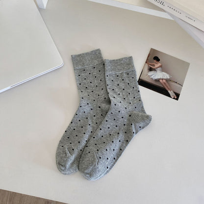 Polka Dot Charm Cotton Socks - 3 Pairs
