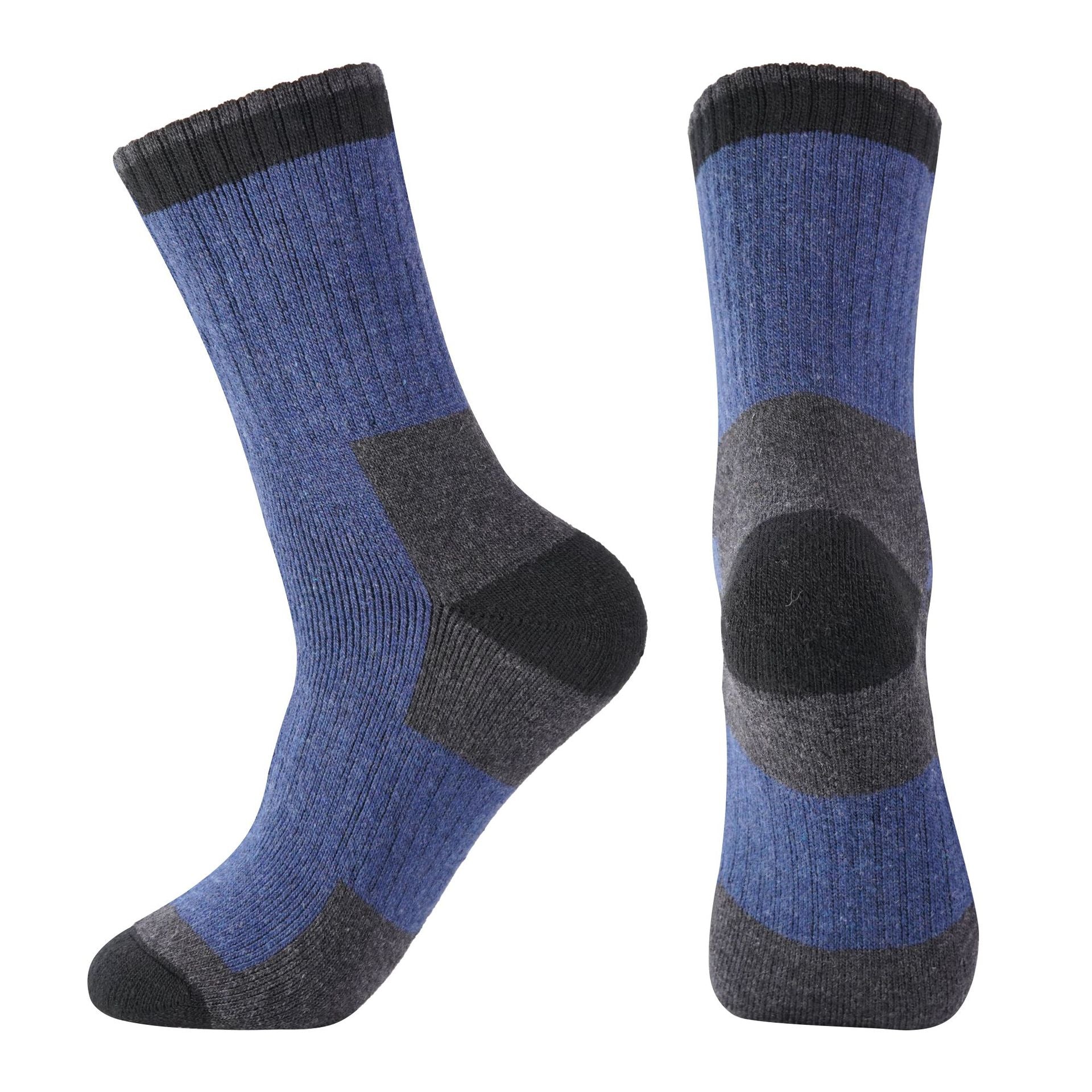 Merino Wool Heavy Duty Work &amp; Hiking Socks - 5 Pairs