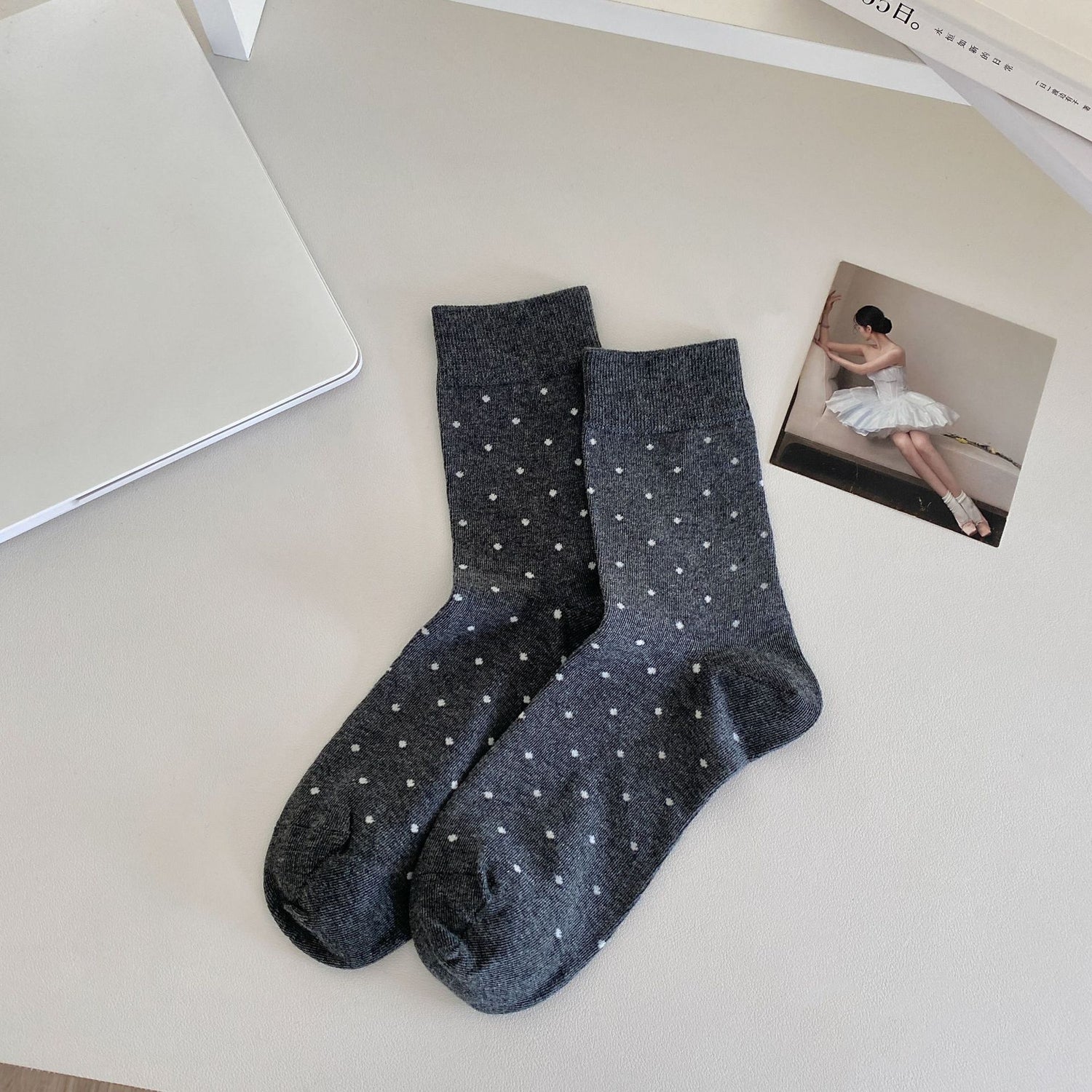 Polka Dot Charm Cotton Socks - 3 Pairs