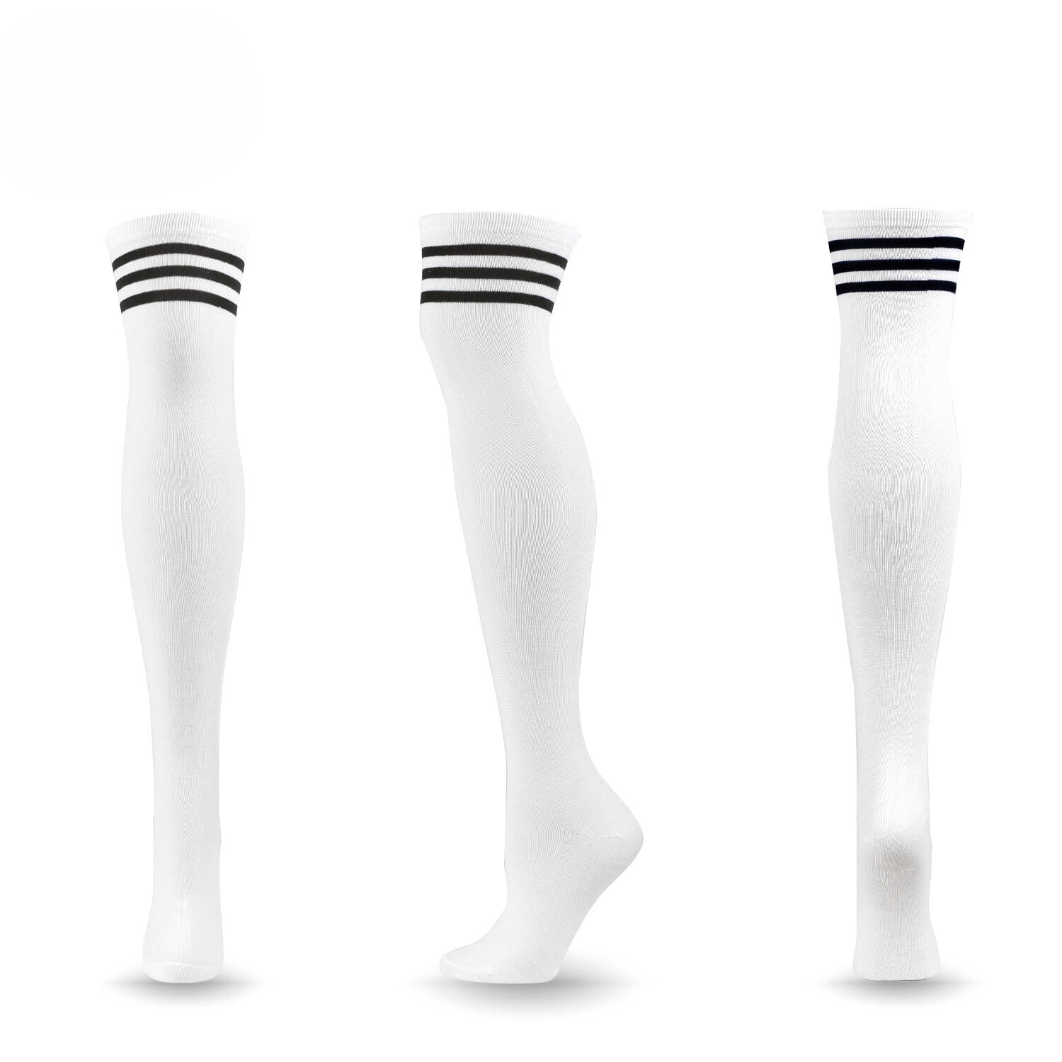 Over The Knee Long Stockings Cosplay Socks Stripe Women - 3 Pairs
