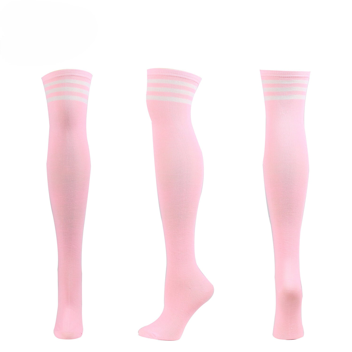 Over The Knee Long Stockings Cosplay Socks Stripe Women - 3 Pairs