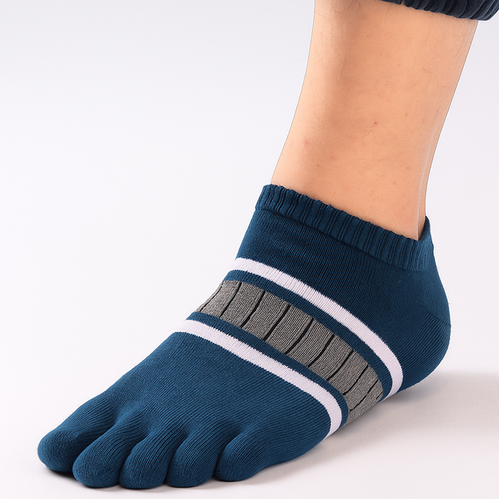 Cotton Ease Men’s Ankle Toe Socks - 3 Pairs