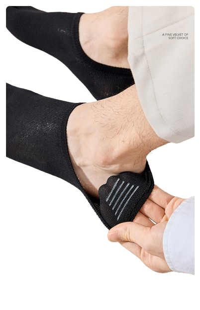 Men’s Split Two-Toe No-Show Socks – Anti-Slip Heel Grip