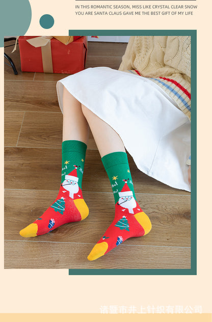 Christmas Cheer Crew Socks – Festive Holiday Collection - 2 Pairs