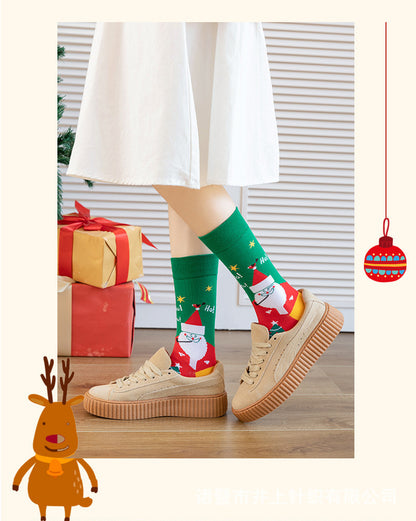 Christmas Cheer Crew Socks – Festive Holiday Collection - 2 Pairs