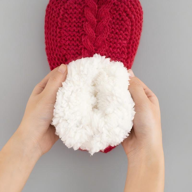 Unisex Non-slip Winter Slipper Socks Plain Colour