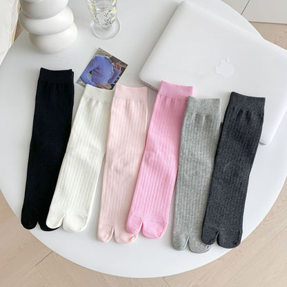 Soft Blend Women’s Tabi Crew Socks - 3 Pairs