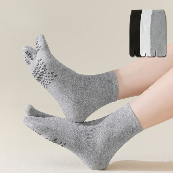 Non-Slip Two Toe Socks - 3 Pairs