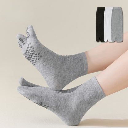 Non-Slip Two Toe Socks - 3 Pairs