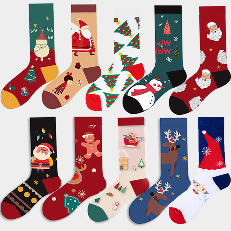 Christmas Cheer Crew Socks – Festive Holiday Collection - 2 Pairs