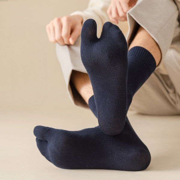 Classic Comfort Men’s Cotton Split Toe Socks - 3 Pairs