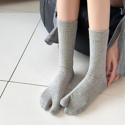 Soft Blend Women’s Tabi Crew Socks - 3 Pairs