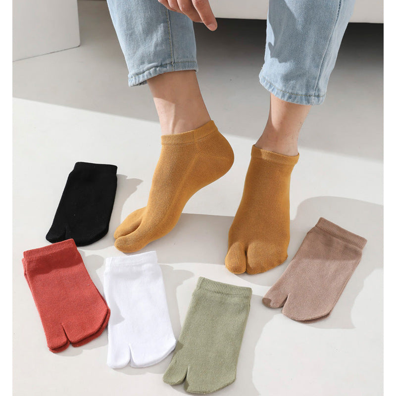 Women’s Split Toe Ankle Socks – Soft Cotton, Breathable &amp; Stylish - 3 Pairs