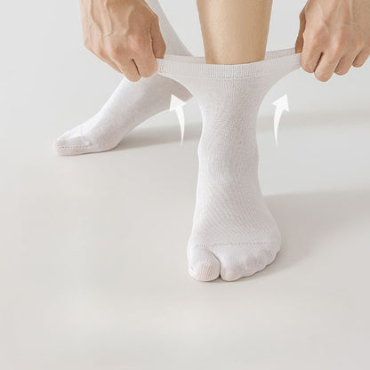 Men’s Split Toe Crew Socks – Breathable Cotton Comfort - 3 Pairs
