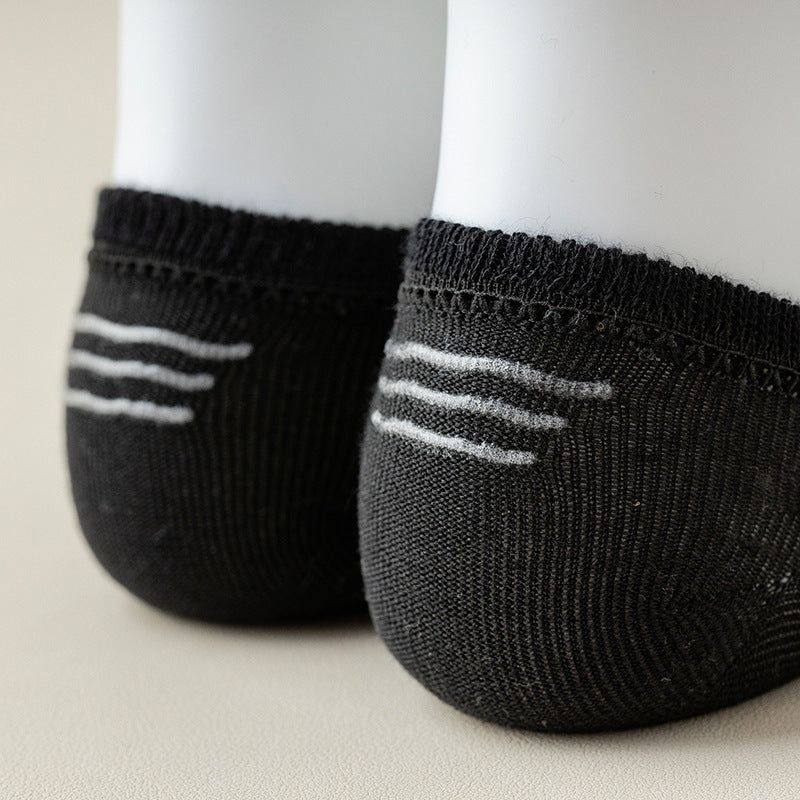 Women’s Split Toe No-Show Socks – Breathable Cotton Comfort - 3 Pairs