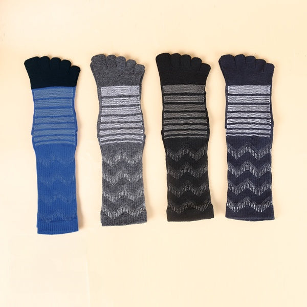 Unisex Merino Wool Five Toe Crew Socks – Warm, Breathable &amp; Anti-Odor - 3 Pairs