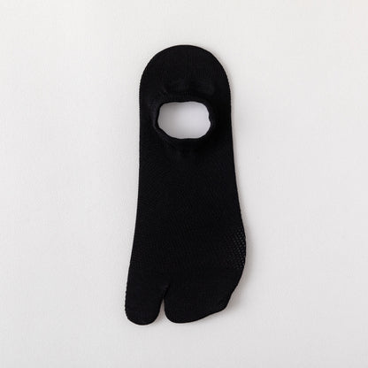 Women’s Split Toe Mesh Low Cut Socks – Breathable Summer Cotton - 3 Pairs