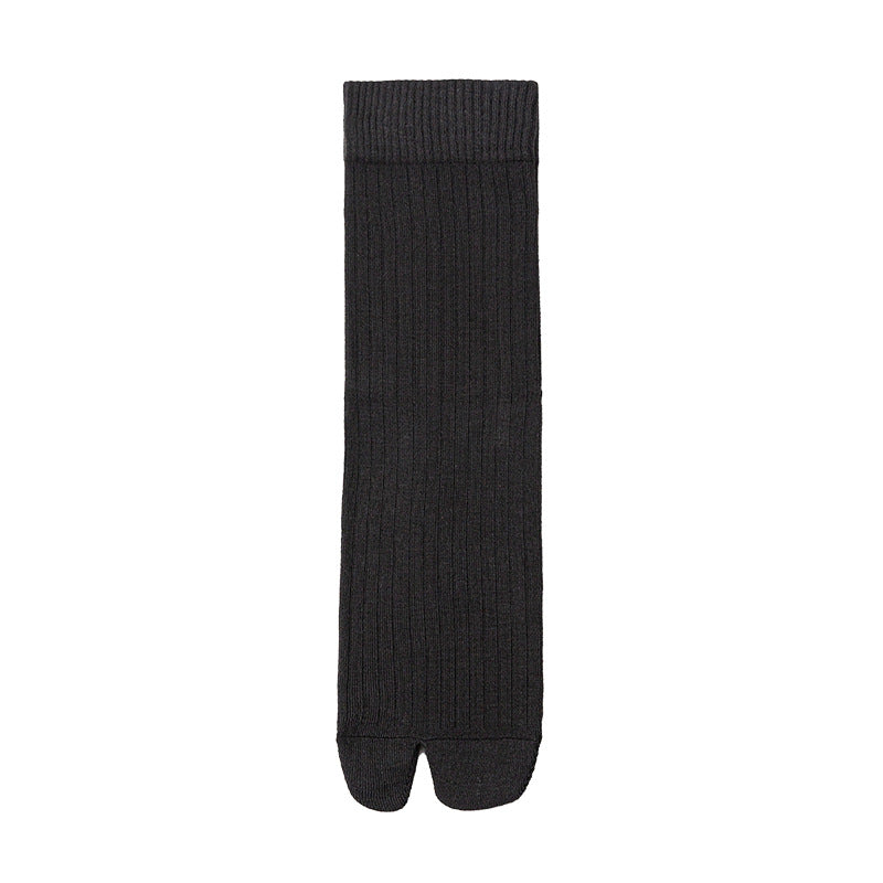 Men’s Split Toe Crew Socks – Comfortable Tabi Style Cotton Socks - 3 Pairs