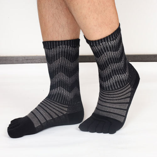 Unisex Merino Wool Five Toe Crew Socks – Warm, Breathable & Anti-Odor - 3 Pairs