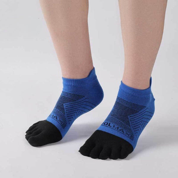 Coolmax Five Toe Running Socks – Breathable Athletic Socks for Large Feet - 3 Pairs
