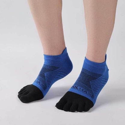 Coolmax Five Toe Running Socks – Breathable Athletic Socks for Large Feet - 3 Pairs