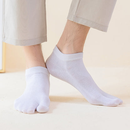 Men’s Split Toe Cotton Ankle Socks – Breathable &amp; Anti-Slip - 3 Pairs