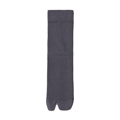 Men’s Split Toe Crew Socks – Comfortable Tabi Style Cotton Socks - 3 Pairs
