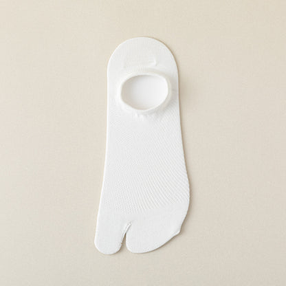 Men’s Split Toe Mesh Low Cut Socks – Breathable Summer Cotton - 3 Pairs