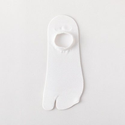 Women’s Split Toe Mesh Low Cut Socks – Breathable Summer Cotton - 3 Pairs