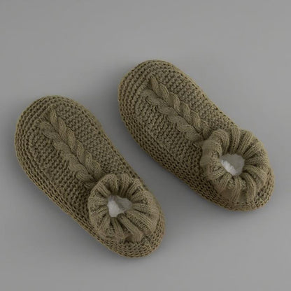 Unisex Non-slip Winter Slipper Socks Plain Colour